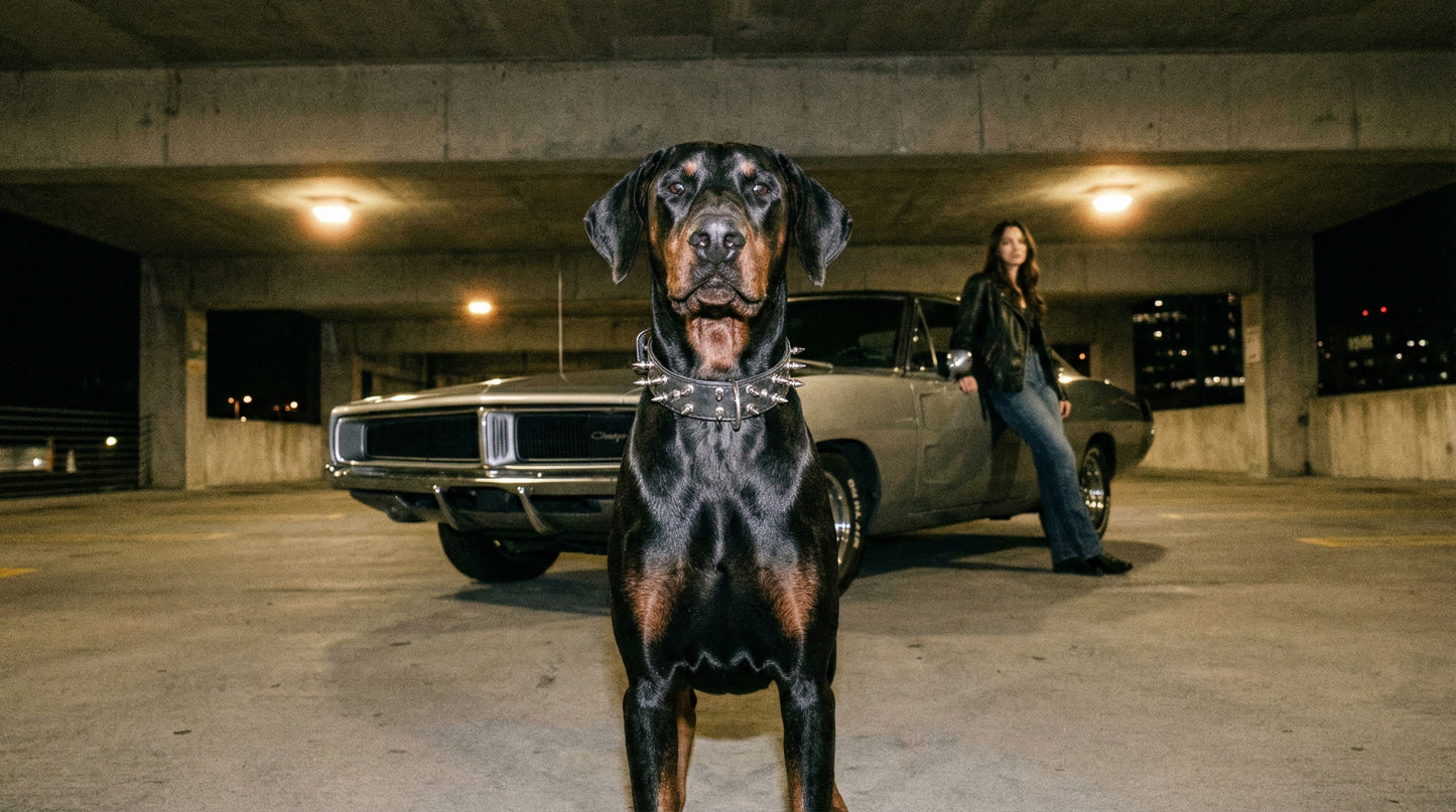 Obsidian Spike Collar