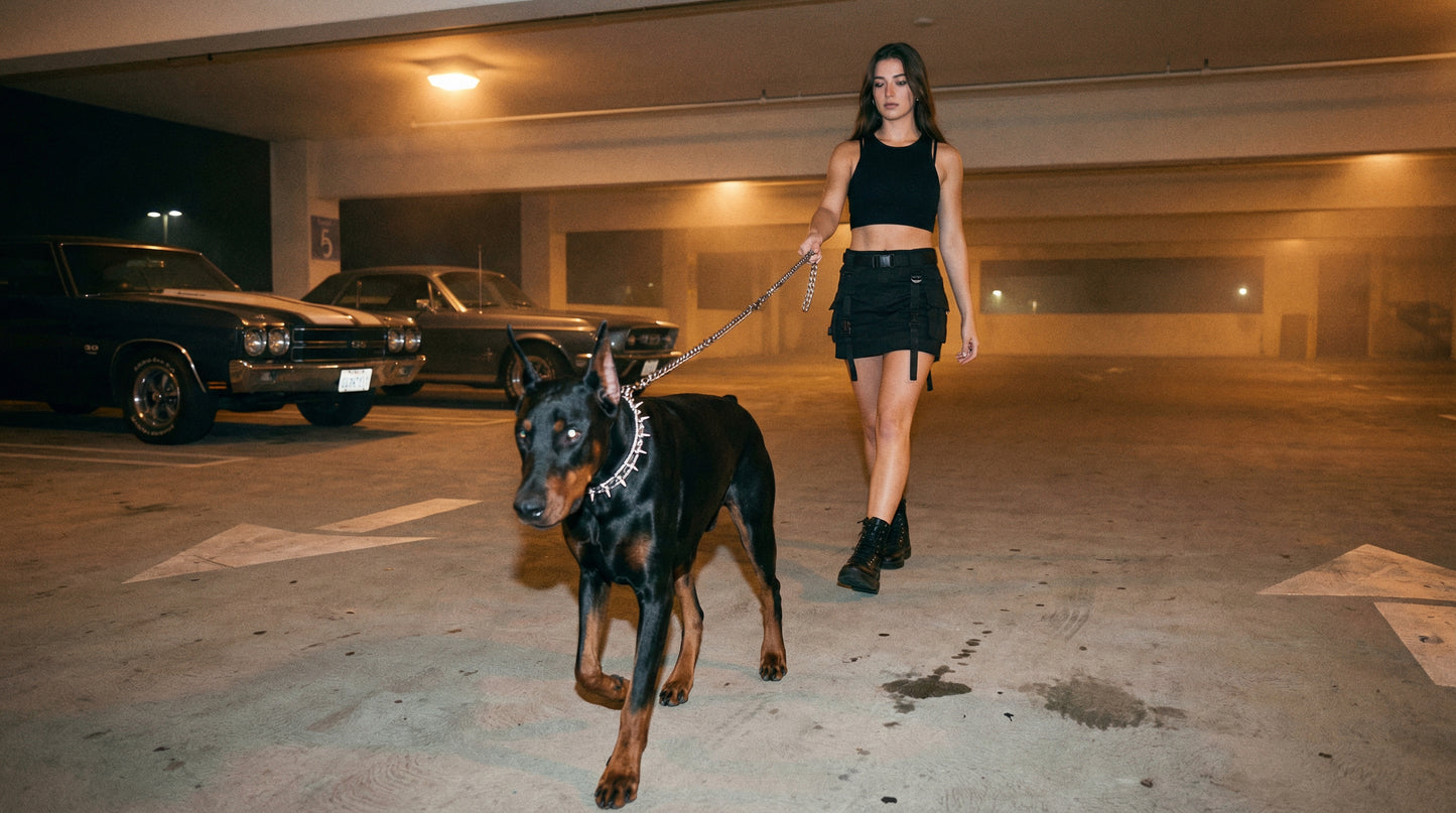 Obsidian Spike Collar